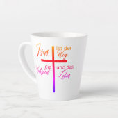 Tasse mit Kreuz – Jesus ist der Weg カフェラテマグ (左アングル)