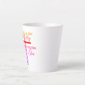 Tasse mit Kreuz – Jesus ist der Weg カフェラテマグ (正面)