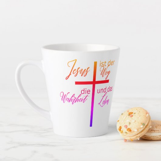 Tasse mit Kreuz – Jesus ist der Weg カフェラテマグ (インサイチュ)