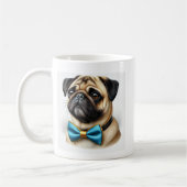 Tasse mit Mops コーヒーマグカップ (左)