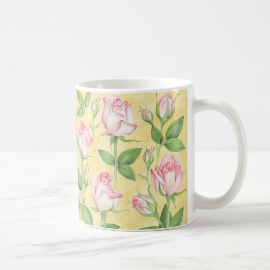 Tasse mit Rosenmuster コーヒーマグカップ (右)