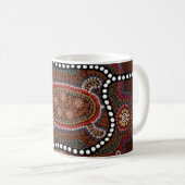 tasse mit schildkröte im aborigines stil コーヒーマグカップ (正面右)