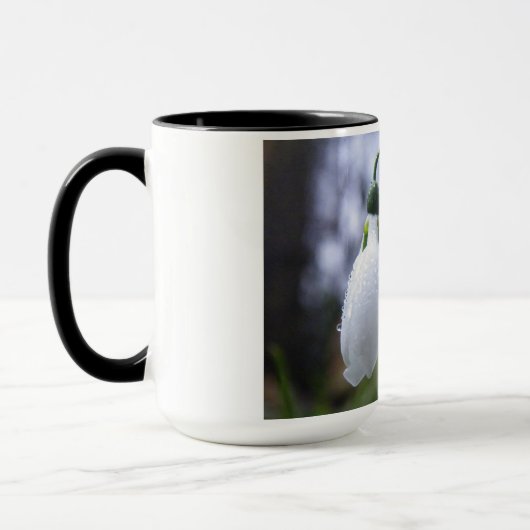 Tasse mit Schneeglöckchen マグカップ (左)
