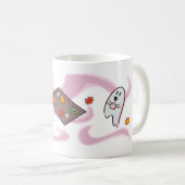 Tasse mit süßen Geistern die Kekse essen コーヒーマグカップ (正面右)