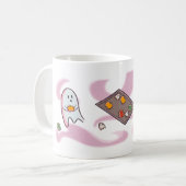 Tasse mit süßen Geistern die Kekse essen コーヒーマグカップ (正面左)