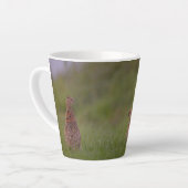 Tasse mit süßer Fasanenmutter und Kinder カフェラテマグ (左アングル)
