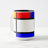 Tasse moderne style Mondrian ツートーンマグカップ (正面左)