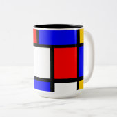 Tasse moderne style Mondrian ツートーンマグカップ (正面右)