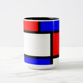 Tasse moderne style Mondrian ツートーンマグカップ