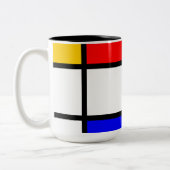 Tasse moderne style Mondrian ツートーンマグカップ (左)