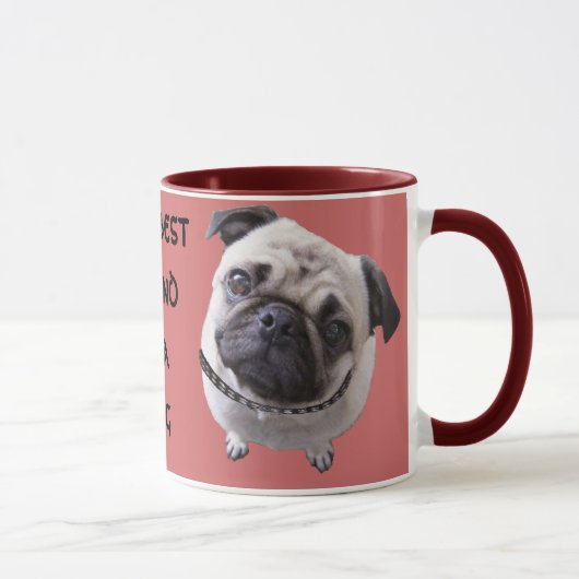 Tasse "Mops" rot マグカップ (右)