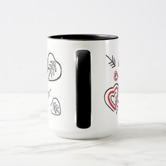 Tasse motifs graffitis cœurs love マグカップ