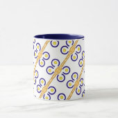 Tasse MUG 11 oz avec superbe design bleu et jaune マグカップ (中央)