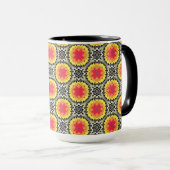 Tasse MUG 15 oz superbe design rouge jaune et noir マグカップ (正面右)