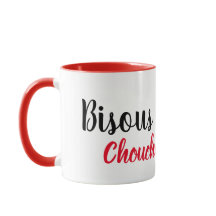Tasse mug bisous chouchou intérieur rouge