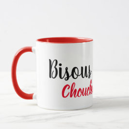 Tasse mug bisous chouchou intérieur rouge マグカップ