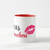 Tasse mug bisous chouchou intérieur rouge マグカップ (中央)