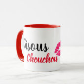 Tasse mug bisous chouchou intérieur rouge マグカップ (正面左)