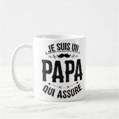 Tasse / Mug Fête des Pères - un Papa qui Assure コーヒーマグカップ (左)