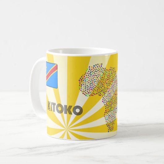 Tasse, mug imprimé Afro コーヒーマグカップ (正面左)