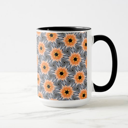 Tasse MUG Jimette Design orange blanc noir マグカップ (右)