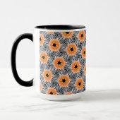 Tasse MUG Jimette Design orange blanc noir マグカップ (左)