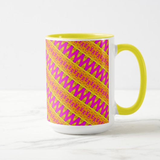 Tasse MUG Jimette Design rose orange blanc マグカップ (右)