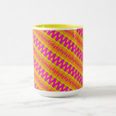 Tasse MUG Jimette Design rose orange blanc マグカップ (中央)