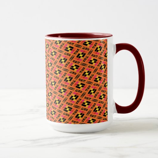 Tasse MUG Jimette Design rose orange blanc マグカップ (右)