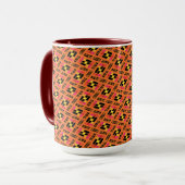 Tasse MUG Jimette Design rose orange blanc マグカップ (正面左)