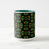 Tasse MUG Jimette Design vert orange et noir マグカップ (中央)