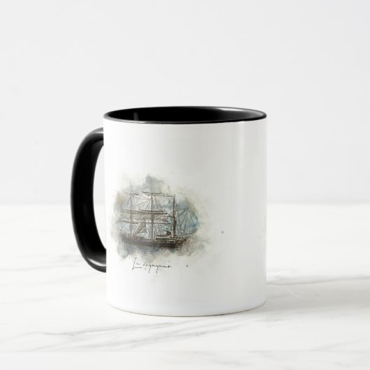 Tasse mug le voyageur マグカップ (正面左)