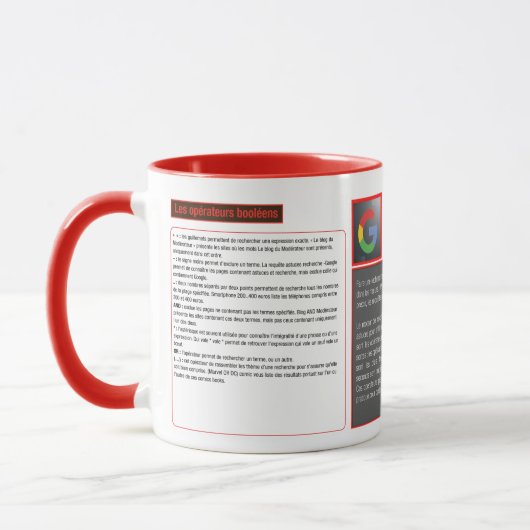 Tasse mug raccourcie clavier opérateurs Google マグカップ (左)