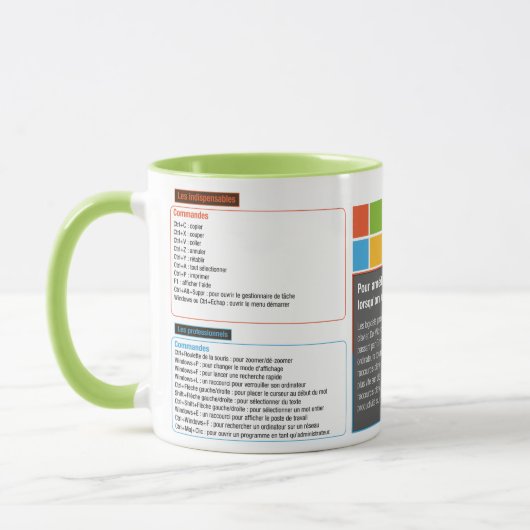 Tasse mug raccourcis clavier Windows マグカップ (左)