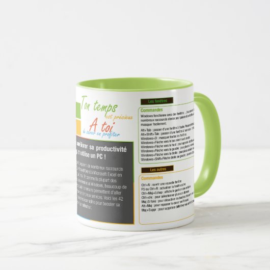 Tasse mug raccourcis clavier Windows マグカップ (正面右)