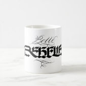 Tasse mugs belle rebelle calligraphie  コーヒーマグカップ (中央)