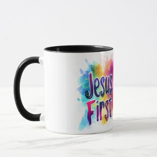 Tasse personnalisé Jesus First マグカップ (左)