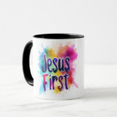 Tasse personnalisé Jesus First マグカップ (正面左)