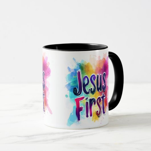 Tasse personnalisé Jesus First マグカップ (正面右)