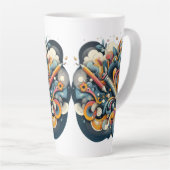 Tasse personnalisée Pour amateurs de café/thé  カフェラテマグ (右アングル)