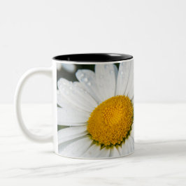tasse photo, une margueritte, font vert ツートーンマグカップ