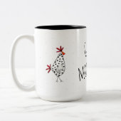 Tasse poules good morning ツートーンマグカップ (左)
