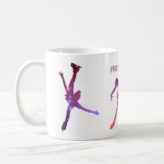 Tasse pour patineuse - Silhouette Rose Violet star コーヒーマグカップ