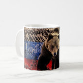 Tasse Putin auf Bär コーヒーマグカップ (正面左)