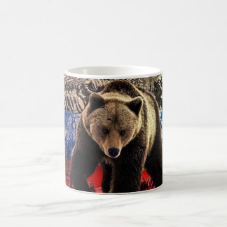 Tasse Putin auf Bär コーヒーマグカップ