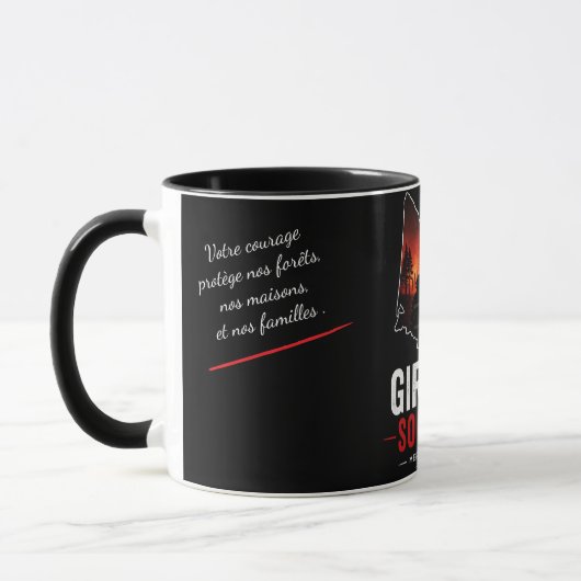 Tasse rendant hommage aux Pompiers マグカップ (左)
