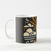 Tasse Soleil – Le soleil brille derrière les nuage コーヒーマグカップ (左)