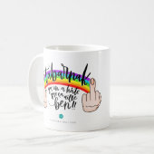 Tasse - Tabarnak qu'on a hâte que ça aille ben! コーヒーマグカップ (正面左)