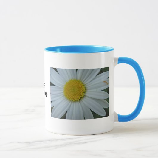 Tasse weisse Margerite: good morning マグカップ (右)