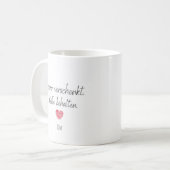 Tasse zum Valentinstag personalisierbar Geschenk コーヒーマグカップ (正面左)